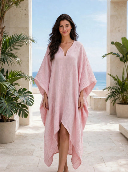 Robe caftan d'été fluide et évasée