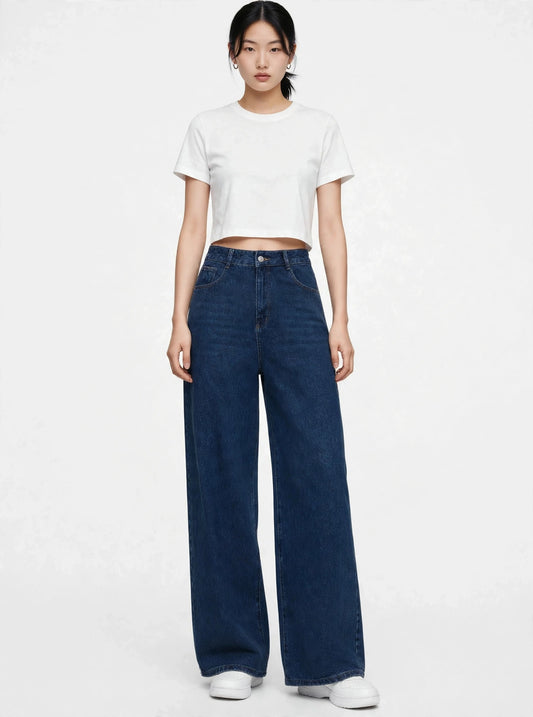 Jean large style classique et élégant