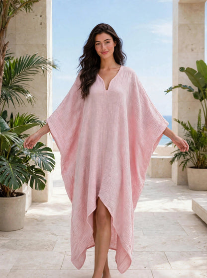 Robe caftan d'été fluide et évasée