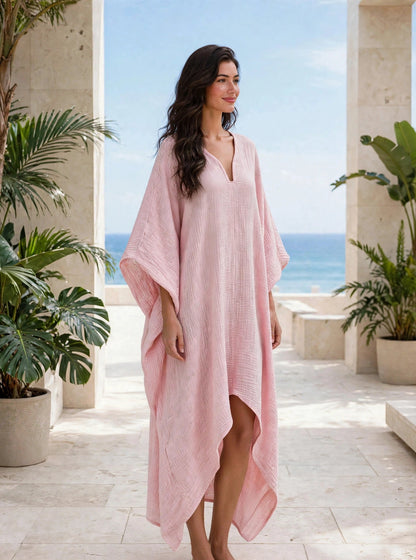 Robe caftan d'été fluide et évasée