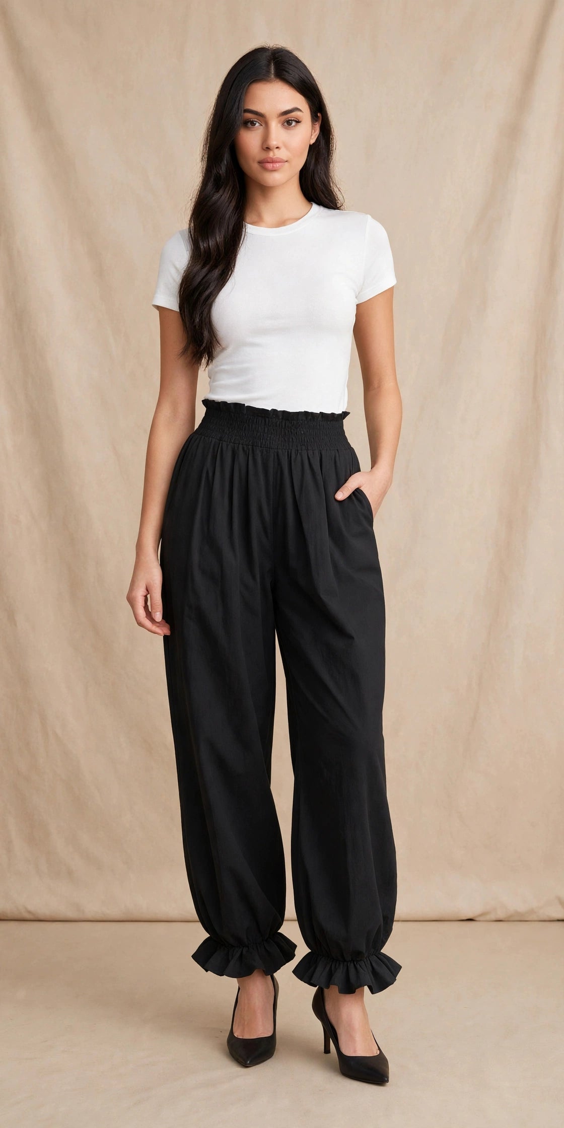 Pantalon sarouel fluide et vaporeux style bohéme